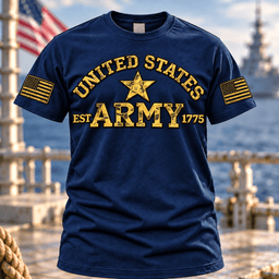 United States Army Est 1775 T Shirt Hoodie Baseball Cap Gift For Men T-shirt Navy