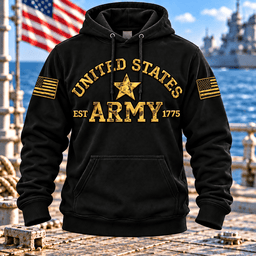 United States Army Est 1775 T Shirt Hoodie Baseball Cap Gift For Men Hoodie Black
