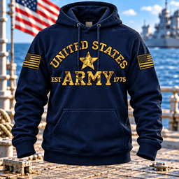 United States Army Est 1775 T Shirt Hoodie Baseball Cap Gift For Men Hoodie Navy