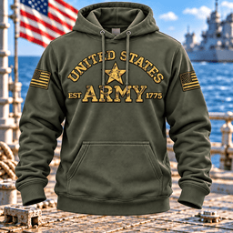 United States Army Est 1775 T Shirt Hoodie Baseball Cap Gift For Men Hoodie Army Green