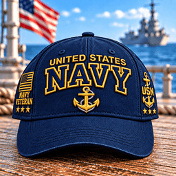 United States Navy Veteran Gold Anchor T Shirt Hoodie Baseball Cap Gift For Men Baseball Cap Navy