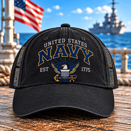 United States Navy Anchors Aweigh Est 1775 T Shirt Hoodie Baseball Cap Gift For Men Baseball Cap Black