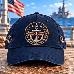 Patriotic Anchor American Flag Wreath T Shirt Hoodie Baseball Cap Gift For Sailors Baseball Cap Navy