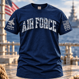 Air Force Veteran Camo Lettering T Shirt Hoodie Baseball Cap Gift For Men T-shirt Navy