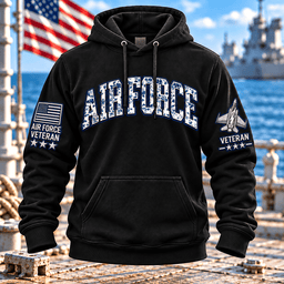 Air Force Veteran Camo Lettering T Shirt Hoodie Baseball Cap Gift For Men Hoodie Black