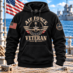 Air Force Veteran Aircraft Emblem T Shirt Hoodie Baseball Cap Gift For Men Hoodie Black