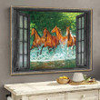 Brown Horse 3D Window View Canvas Painting Ha0501-Tnt Framed Prints, Canvas Paintings Wrapped Canvas 8x10