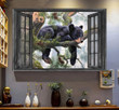Bears 3D Window View Prints 3D Window View Wild Animals Lover Gift Idea Gift Father Day Framed Prints, Canvas Paintings Wrapped Canvas 8x10