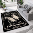 Bull Terrier Tattoo Artist Studio Area Rug Carpet Outdoor Indoor Area Rug Carpet s Living Room Large (5 X 8 FT)