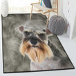 Schnauzer Carpet Schnauzer Rug Rectangle Rugs Washable Area Rug Non-Slip Carpet For Living Room Bedroom Area Rug Small (3 X 5 FT)
