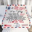 Personalized To My Pap Blanket From Grandkids I Love You Hugs Air Mail Letter Pap Birthday Fathers Day Christmas Customized Fleece Blanket