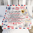 Personalized To My Granddaughter Blanket From Grandma Grandpa Nana You Are My Sunshine Air Mail Letter Birthday Christmas Customized Fleece Blanket
