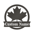 Maple Leaf Monogram - Canada Metal Sign Personalized Home Decor Maple Leaf Monogram Sign Family Address Sign Family Sign