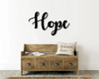 Hope Script Word Sign Rustic Metal Hope Sign Housewarming Gift Farmhouse Decor Custom Holiday Decor Word Art