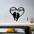 Love Birds - Love You Sign Cut From Steel - Metal - Love Birds Sign - Metal Decor Love - Unique Gift Wall Decor -