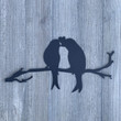 Love Birds Metal Sign Cutout Cut Metal Sign Wall Metal Art