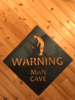 Metal Golfer Man Cave Sign - Gift For Him - Rustic Man Cave Decor
