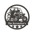 Side-by-side Personalized Family Name Atv Off Road Metal