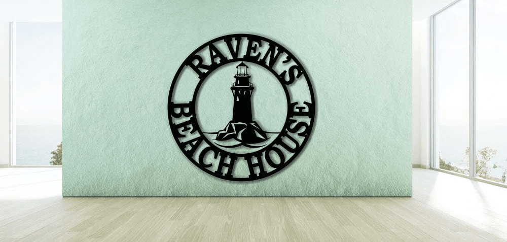 Lighthouse Sign - Light House Custom Metal Sign - Lighthouse Metal Sign - Nautical Sign - Beach House Sign - Lake House