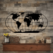 Metal World Map Wall Art Steel Map Of The World Travel Gifts World Travel Globe Map Of Earth Metal Wall Art Cutout