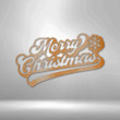 Merry Christmas Quote Metal Wall Sign Christmas Season Metal Wall Sign Laser Cut Metal Wall Plaque