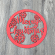 Merry Christmas Snowflake Metal Sign Cutout Cut Metal Sign Wall Metal Art