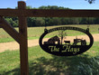 Metal Goat Farm Sign With Barn Goat Tractor Scene 3ft Sign Customized With Your Name Metal Wall Art Metal House Sign