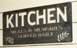 Kitchen Meals And Memories Metal Sign Dining Cooking Gift Kitchen Bar Cafe Housewarming Industrial Raw Steel Sign Wall