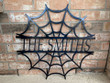 Halloween Spiderweb Monogram Cut Metal Sign Wall Decor Metal Sign Home Decor Metal Art