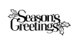 Seasons Greetings Metal Sign With Holly Berries - Black Christmas Sign Metal Wall Art Metal Signs Christmas