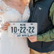 Wedding License - Car License Plate Wedding Car Just Married Wedding Date Sign Personalized License 10 Year Anniversary