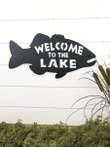 Welcome To The Lake House Metal Sign Metal Sign Lake House Sign Fish Welcome Sign Rustic Fish Sign Metal Sign