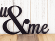 You And Me Metal Sign - Black Ampersand Wall Quote Wall Hanging Wedding Sign Wedding Decor Outdoor Sign