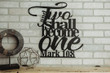 Two Shall Become One Wedding Metal Art Verse Wall Decor Cut Metal Sign Wall Metal Art