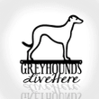Greyhounds Live Here Metal Sign - Copper Greyhound Hound Dog Sign Metal Wall Art Wall Decor Signs Dog