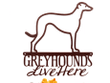 Greyhounds Live Here Metal Sign - Copper Greyhound Hound Dog Sign Metal Wall Art Wall Decor Signs Dog