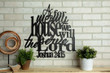 Joshua 24:15 Metal Verse Sign Verse Scripture Decor As For Me And My House Cut Metal Sign Wall Metal Art
