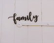 Family Metal Home Decor Word Wall Art Country Decoration