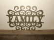 Family Metal Word Art With Scrollsmetal Family Sign Gallery Wall Decor Housewarming Gift Living Room Decor Gift Idea For