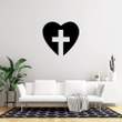 Faith Heart Metal Heart With Cross Sign Symbolizing Love And Faith Entryway Decor Bathroom Wall Decor Living Room Decor