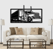 Metal Semi Truck And Trailer Semi Truck Metal Wall Decoration Personalized Company Name Extra Metal Wall Abstract Cattle
