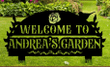 Welcome To Our Garden Sign Custom Garden Sign Metal Garden Sign Flower Garden Garden Sign With Stakes