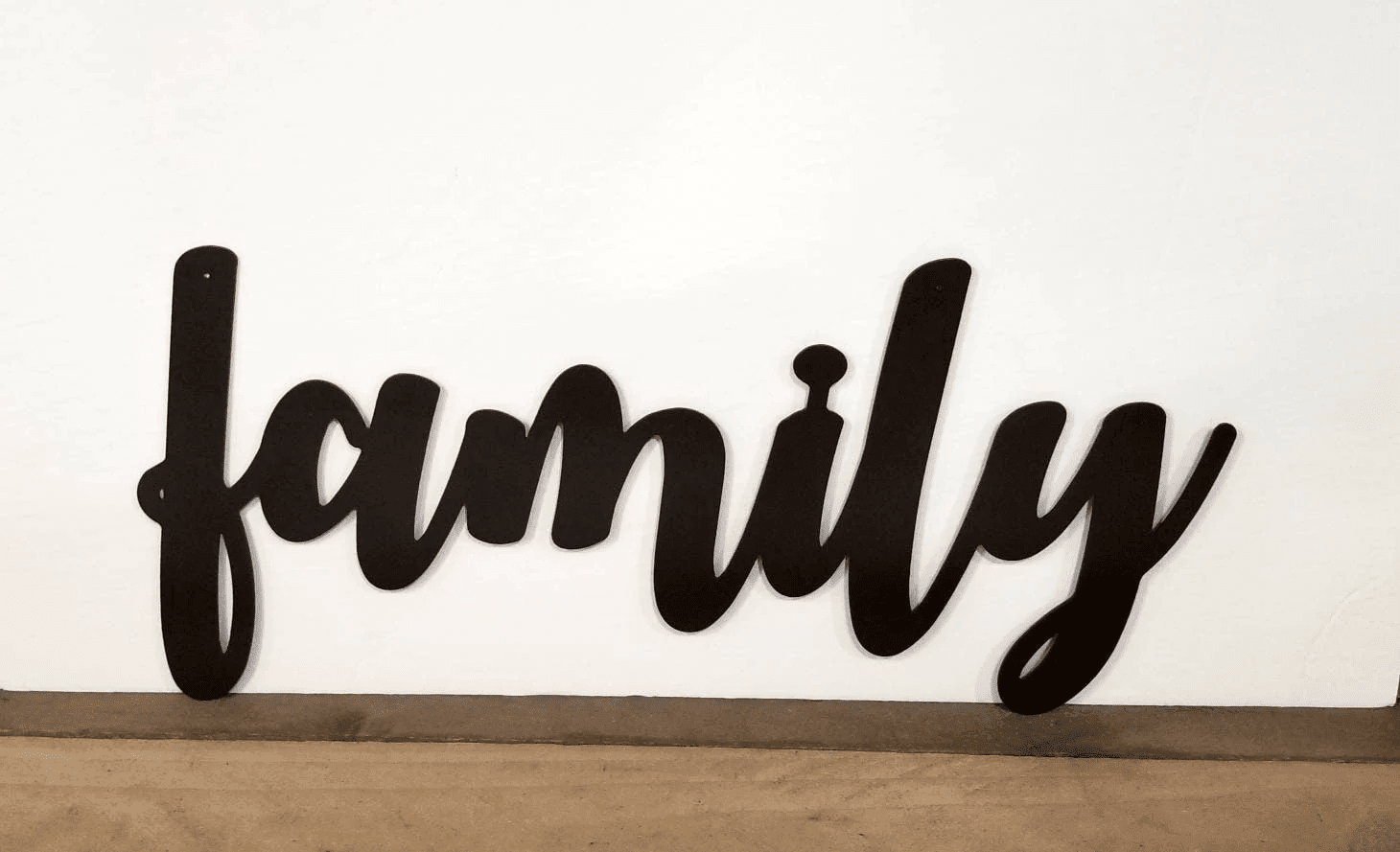 Family Word Sign Metal Wall Decor Family Sign Script Words For The Wall Steel Letters Wall Art Photo Wall Grouping Words