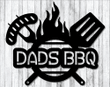 Metal Bbq Sign Dad's Bbq Sign Custom Bbq Sign Metal Father's Day Gift Man Gift Husband Grilling Gift