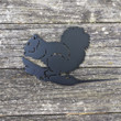Squirrel Metal Tree Sign - Hammer In Spike Squirrel Silhouette - Raw For Patina Or Powder Coat Finish