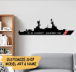 Custom Us Navy, USS Ships Cut Metal Sign, Navy Memorabilia Metal Sign
