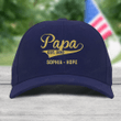 Personalized papa est with grandkids Printed | Embroidered Cap Custom Cap