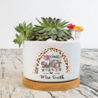 Personalized My Class Is Full Of Sweet Hearts Plant Pot, Plant Pot To Decorate The Desk, Leopard Rainbow Plant Pot, Gift For Teacher