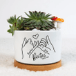 Personalized Besties Plant Pot, Best Friends Plant Pot, Window Decor Plant Pot, Office Decorative Gift, Mother Day Gift, Gift For Friends
