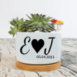 Personalized Wedding Plant Pot, Custom Engagement Gift, Newly Engaged Gift, Newlywed Gift, Wedding Gift, Couples Gift, Wedding Gift Idea